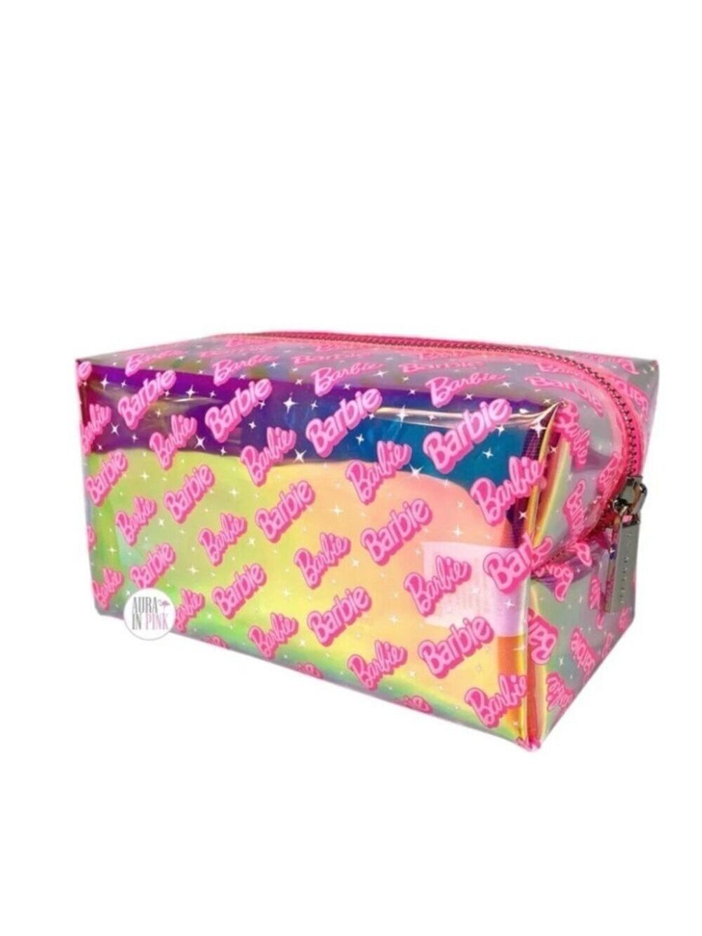 Barbie x SkinnyDip London Pink Iridescent Beauty Zip Case